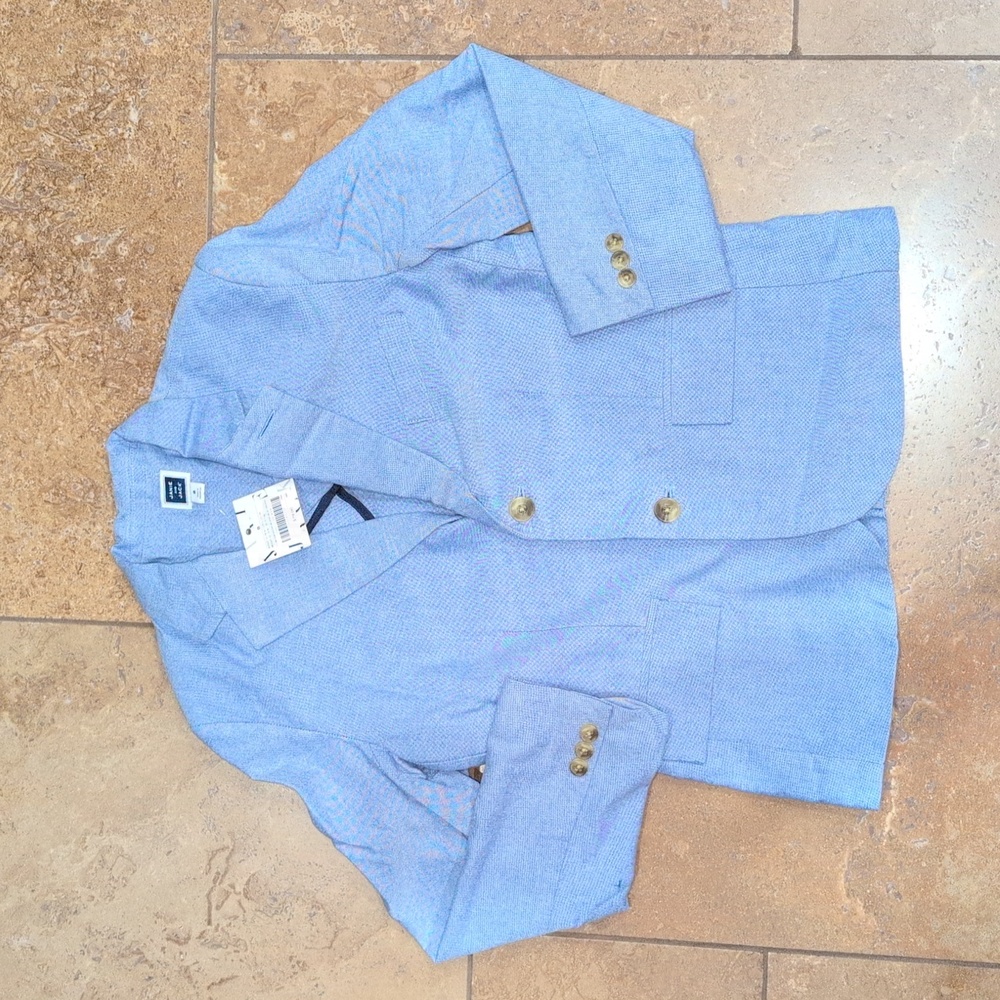 Janie and Jack boy's blazer. Blue oxford. Size 12.